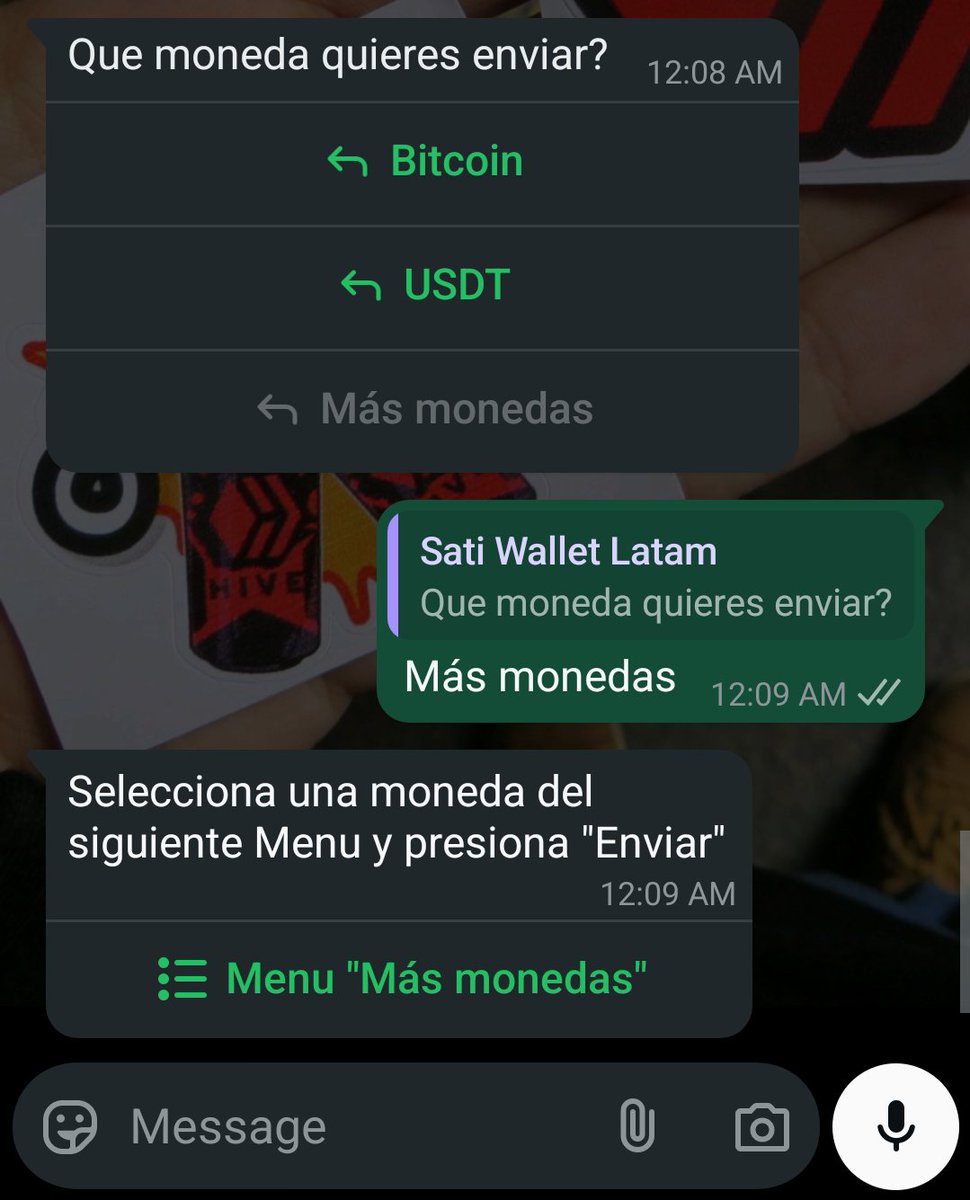 cabetosag's tweet photo. Le termino de mandar #USDC usando la Red de #Solana a @Criptodruu vía WhatsApp gracias a @HolaSati 

🫡🫡🫡🫡 https://t.co/TaS9QJuK6u