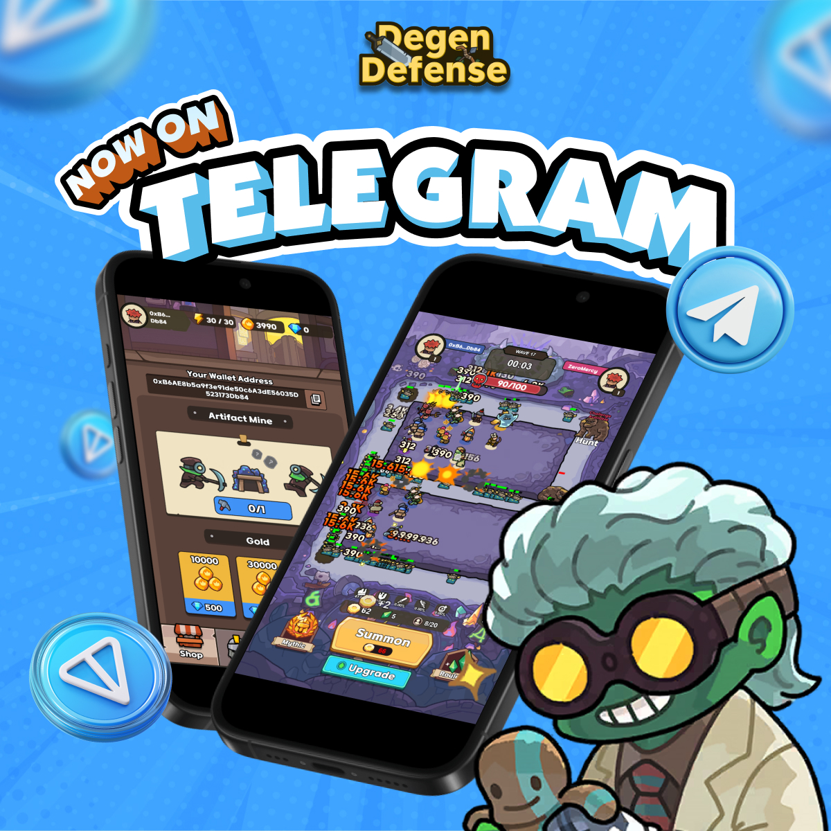 You’ve entered the realm of
Degen Defense, lucky Guardians!

The #DegenDefense Closed Beta is now live on #TON.
Play now on Telegram: t.me/DegenDefense_b…

From spawning Guardians by luck to surviving wild wave battles — build squad , outplay the odds, and earn exclusive
