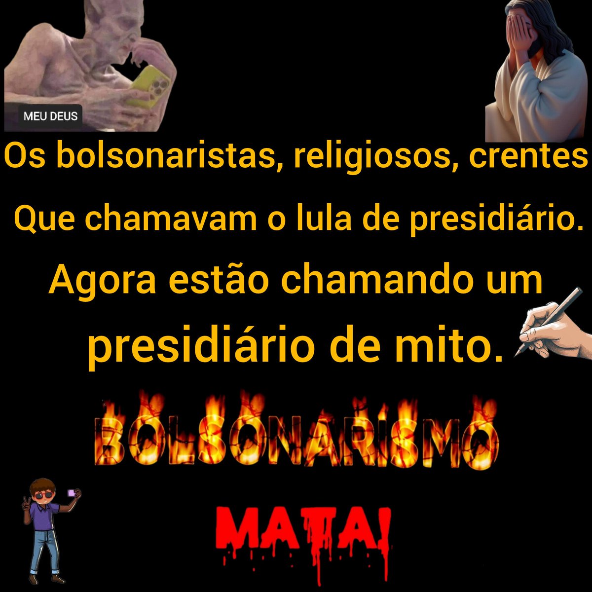 Jair messias Bolsonaro na cadeia 

Lula e Alexandre de Moraes, Estadão, Lula 2026, Nikolas ferreira, usaid, Michelle amante, Daniel Silveira, Brasil na rua, Lula é o povo, congresso inimigo do povo, polícia federal, O Bolsonaro preso, sem Anistia Brasília Malafaia, ditadura