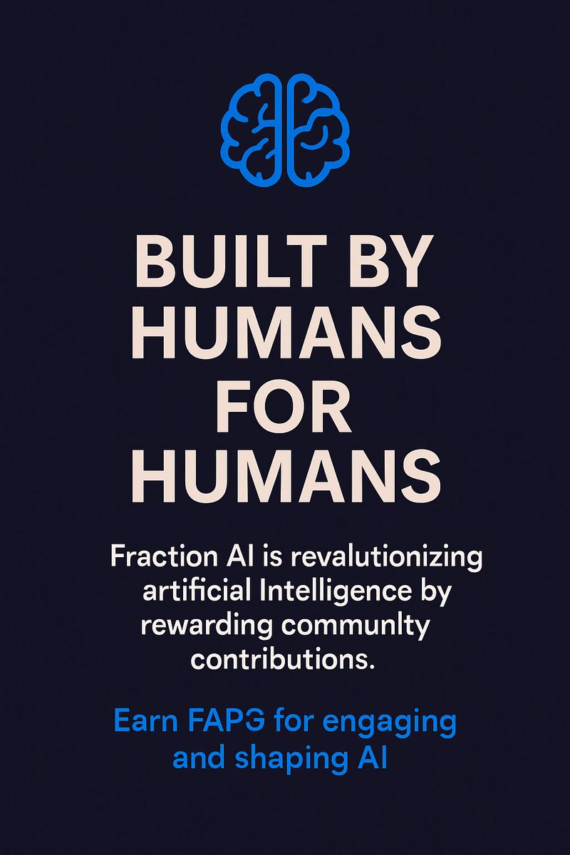ARP | 𝔽rAI (@arptermina979) on Twitter photo What if AI wasn’t just built for us,
but with us?
<a href="/FractionAI_xyz/">Fraction AI</a> flips the script — where attention becomes currency, and every post shapes the intelligence behind it.
Not just prompts and outputs.
Participation. Purpose. People.
#FractionAI #EarnFAPS #HumanAI What if AI wasn’t just built for us,
but with us?
<a href="/FractionAI_xyz/">Fraction AI</a> flips the script — where attention becomes currency, and every post shapes the intelligence behind it.
Not just prompts and outputs.
Participation. Purpose. People.
#FractionAI #EarnFAPS #HumanAI