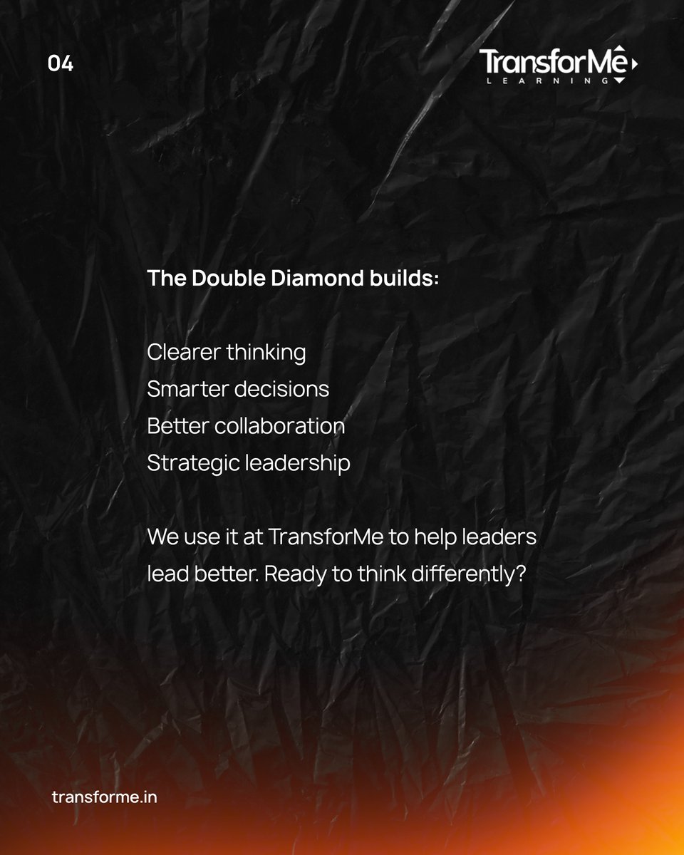 learningwithTMe's tweet photo. Most teams solve the loudest problem, not the one that truly matters.
The Double Diamond helps leaders slow down, ask better questions, and find smarter solutions.
Are you solving the right problem or just the first one you see?

#Leadership #ProblemSolving #DesignThinking https://t.co/Klc4UaDNuw