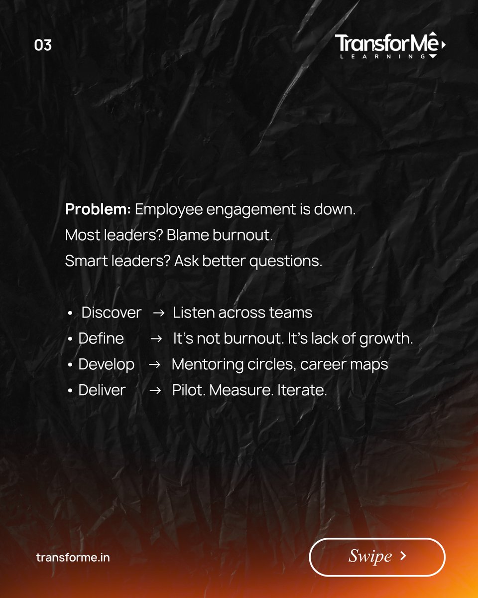 learningwithTMe's tweet photo. Most teams solve the loudest problem, not the one that truly matters.
The Double Diamond helps leaders slow down, ask better questions, and find smarter solutions.
Are you solving the right problem or just the first one you see?

#Leadership #ProblemSolving #DesignThinking https://t.co/Klc4UaDNuw