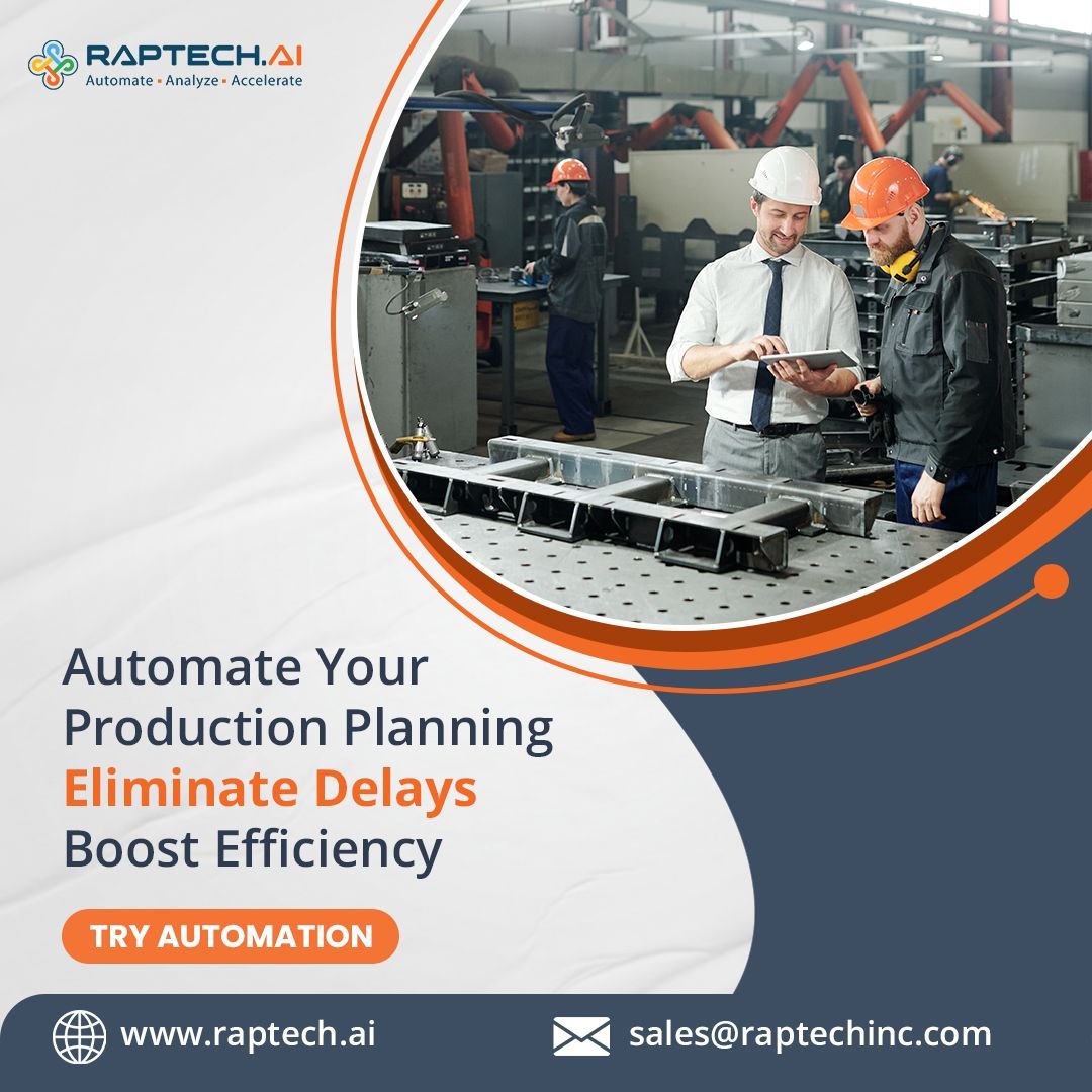 Raptech_AI's tweet image. Guesswork spreadsheets slowing production? 

Raptech&apos;s Production Planning automates scheduling, delivers real-time timelines, balances load, cuts downtime. 

Future-proof ops-book a discovery call: tinyurl.com/4uv7mfrm 

#ProductionPlanning #Automation #SmartFactory #Raptech