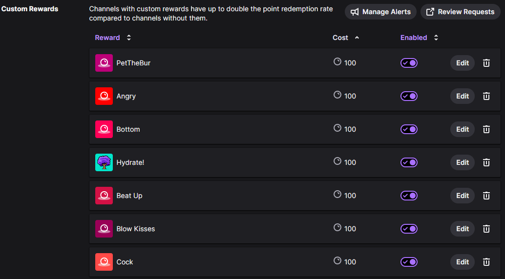 So many new channel point redeems👀