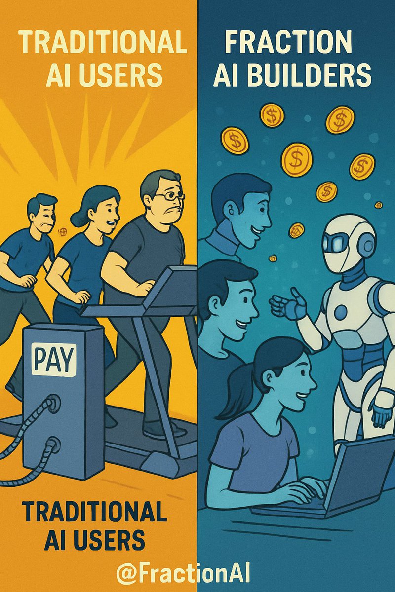 JupitaraM88's tweet photo. Don’t run for AI. Build with it.

Traditional AI: You pay to keep the machine running.
@FractionAI_xyz: You train, you earn, you co-own the future.
Stop being the product. Start being the partner. 🚀
#FractionAI #gFAPS #Web3AI #Train2Earn #AIRevolution