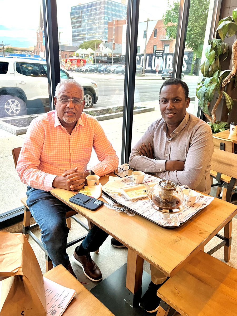 Coffee and quality time with the Chairman of the National Commission for Higher Education Dr. <a href="/AbdulnuurSheikh/">Abdinur Sheikh Mohamed</a> in Columbus. With track record in education, the chairman is committed to the betterment of Somalia’s higher education. #NCHESomalia, #Somalia