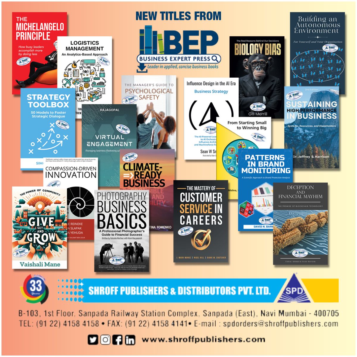 shroffpub's tweet image. ⚡ New Titles from @BizExpertPress Available!⚡ 
**Order Now **
tinyurl.com/ShroffBEP
#logisticsmanagement
#innovation #strategy #brandmanagement #customerservice #marketingstrategies #designthinking #shroffpublishers