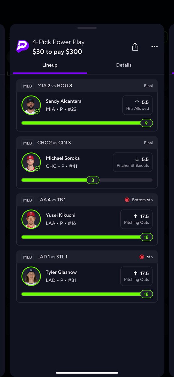MenteFSports's tweet photo. My guy @Matthewp07 staying hot with back to back sweeps!!!  Do yourself a favor and join his #dubclub 🧹🧹🧹🧹🔥🔥🔥 #prizepicks #gamblingtwitter https://t.co/Er0JUTCvfg