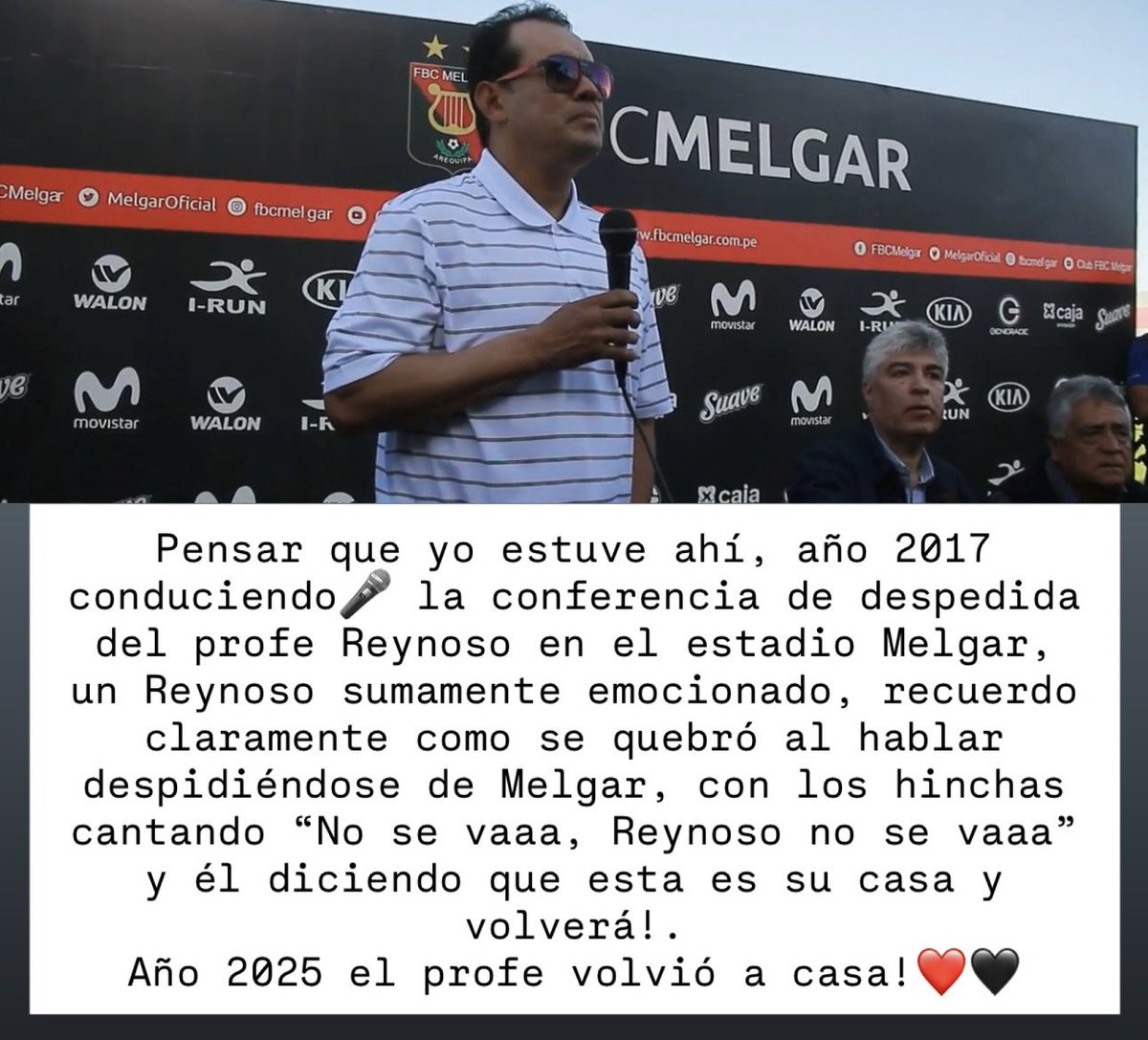 HablaTono's tweet image. El profe volvió a casa!❤️🖤 #Reynoso #FBCMelgar