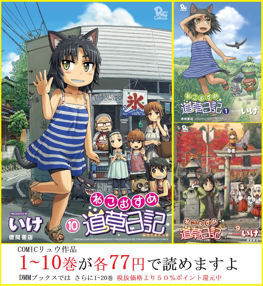 ［ネットカフェ落ち］　ねこむすめ道草日記　1-19巻セット Amazon.co.jp: ねこむすめ道草日記 19 (リュウコミックス