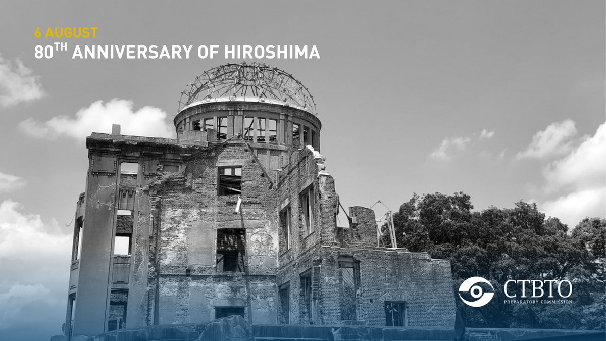 80 years ago, Hiroshima bore the unimaginable cost of nuclear warfare. Today, we honour that memory by reaffirming our mission: a world 🌏 without nuclear tests - and ultimately without nuclear weapons.