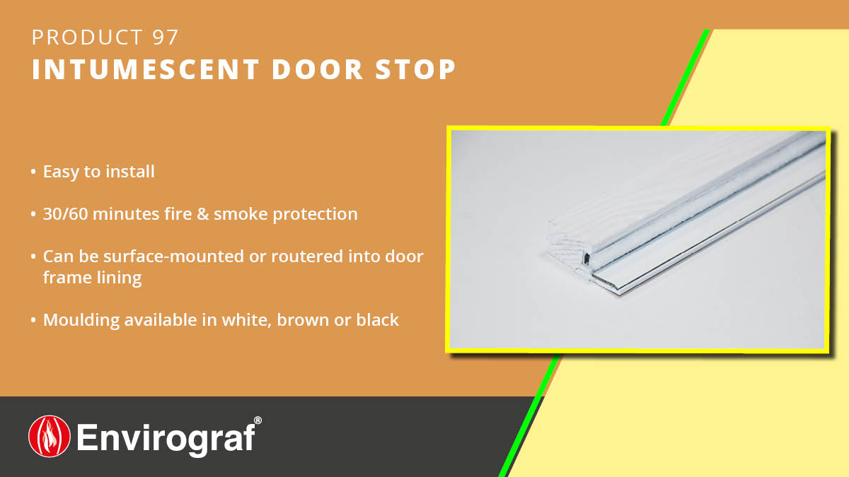 Enhance your passive fire protection offering with Envirograf's Intumescent Door Stop! This dual-function solution provides essential fire &amp; smoke barriers, ensuring compliance and safety in your projects. Upgrade your installations today: tinyurl.com/yeypxjyh