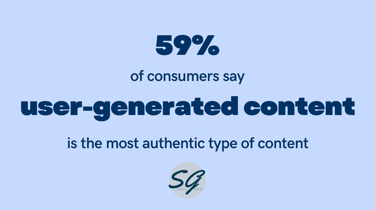 Authenticity is crucial for success. User-generated content is authentic. 

Discover how to engage and inspire through the voice of your community

Here is how to integrate user-generated content into your marketing process! 

Read more in the post: susannagebauer.com/blog/what-is-u…
