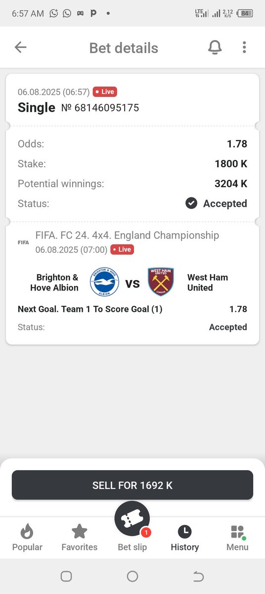 31Q64👈 booking code 🤝 live games