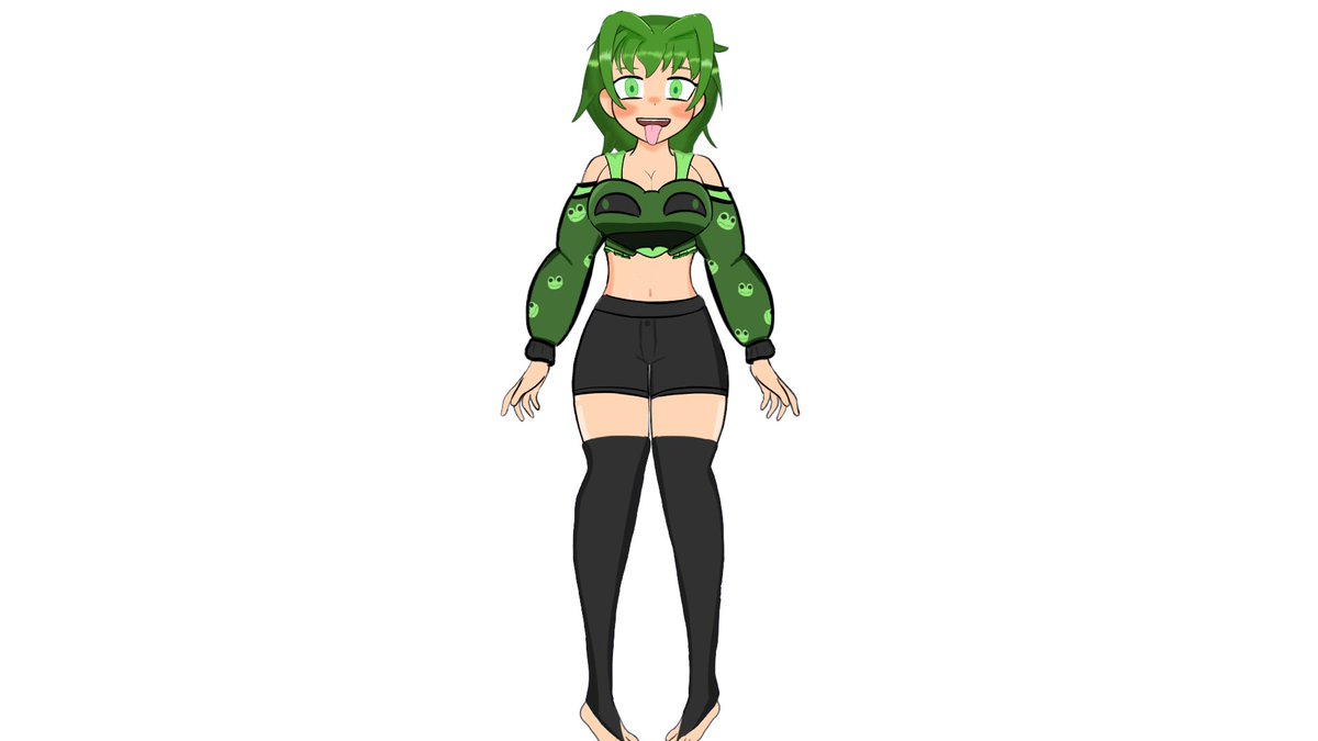 OH yeah frog should probably show off his new model! He'll get around to posting the reference sheet after some touch ups but for anyone that missed the strim here is frog! Hope Y'all like it!