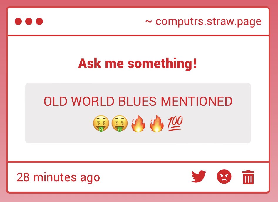 📺 -  I LOVE OLD WORLD BLUES!!!!