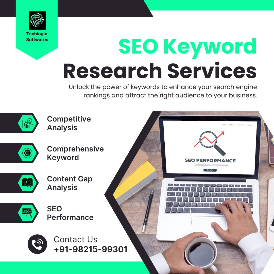 TechlogicS85913's tweet image. Unlock the power of your online presence with our expert SEO keyword research services! 🚀
Discover the terms your audience is searching for and watch your traffic soar.
Ready to elevate your strategy?
📞 Call Now: +91-9821599301
🌐 Visit Us: techlogicsoftwares.com