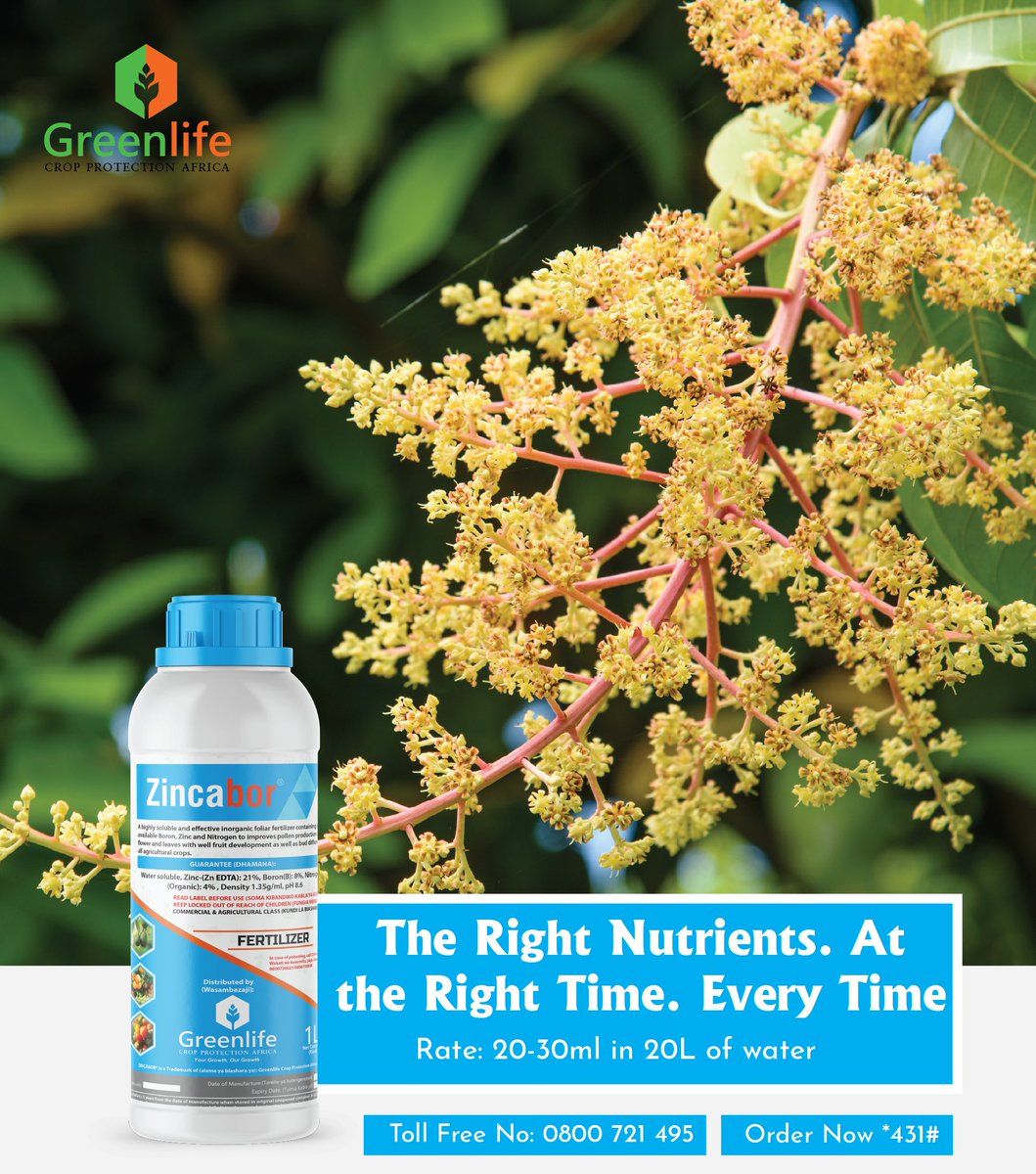 Are your crops dropping flowers and buds right when they should be setting fruit?
Chances are, they’re starving for the right nutrients at the most critical time.
ZINCABORdelivers a powerful boost of Boron, Zinc, and Nitrogen, essential elements your crops need to retain flowers,
