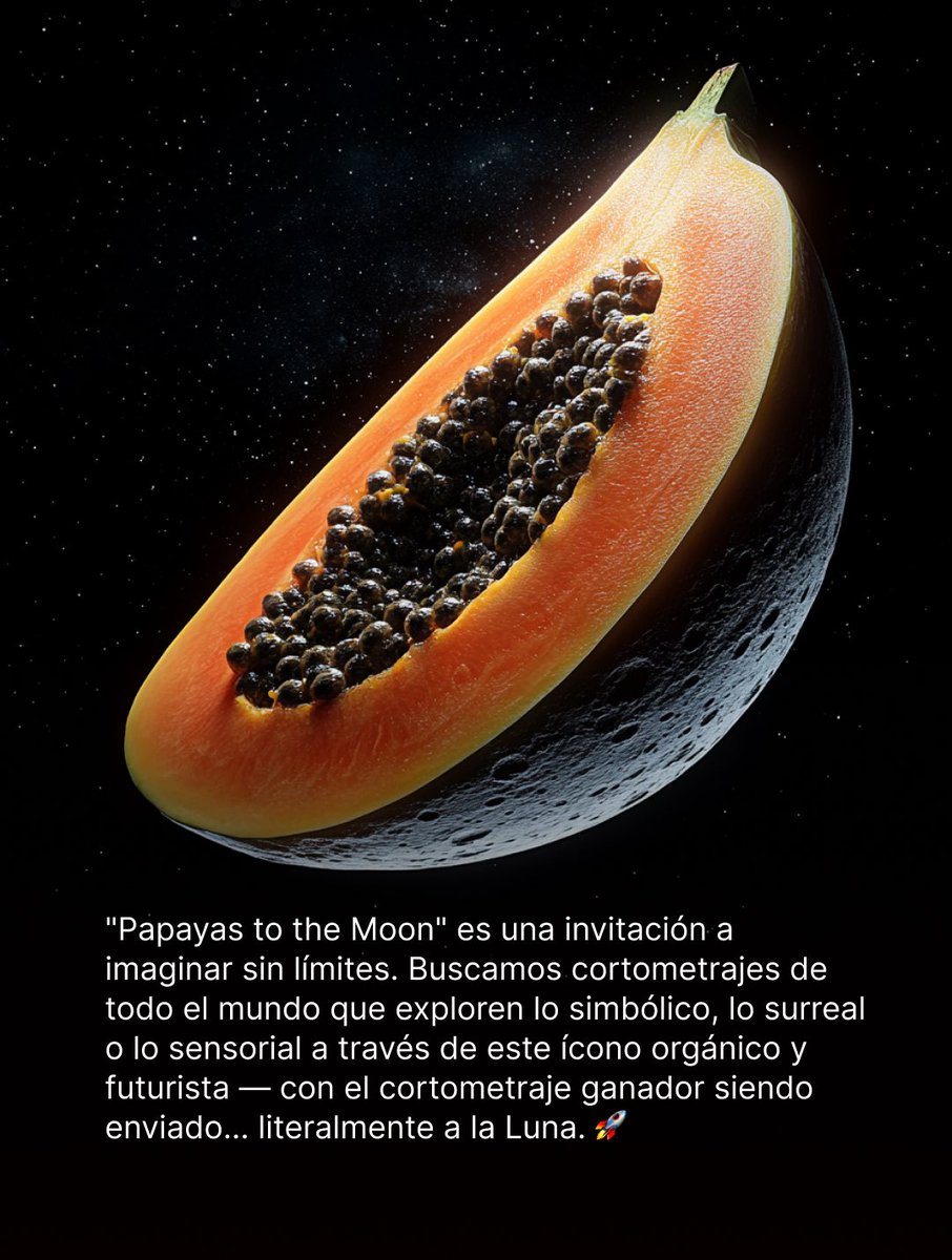 Las Flores Web3 (@lasfloresweb3) on Twitter photo 🌺 CONVOCATORIA INTERNACIONAL
PAPAYAS TO THE MOON 🌕
Las Flores Web3 Film Festival y el artista internacional <a href="/alejandroglatt/">Alejandro Glatt - PAPAYAS TO THE MOON🥭</a> te invitan a imaginar el futuro a través de una fruta ancestral.
Una convocatoria audiovisual dirigida a cineastas, artistas visuales y almas 🌺 CONVOCATORIA INTERNACIONAL
PAPAYAS TO THE MOON 🌕
Las Flores Web3 Film Festival y el artista internacional <a href="/alejandroglatt/">Alejandro Glatt - PAPAYAS TO THE MOON🥭</a> te invitan a imaginar el futuro a través de una fruta ancestral.
Una convocatoria audiovisual dirigida a cineastas, artistas visuales y almas