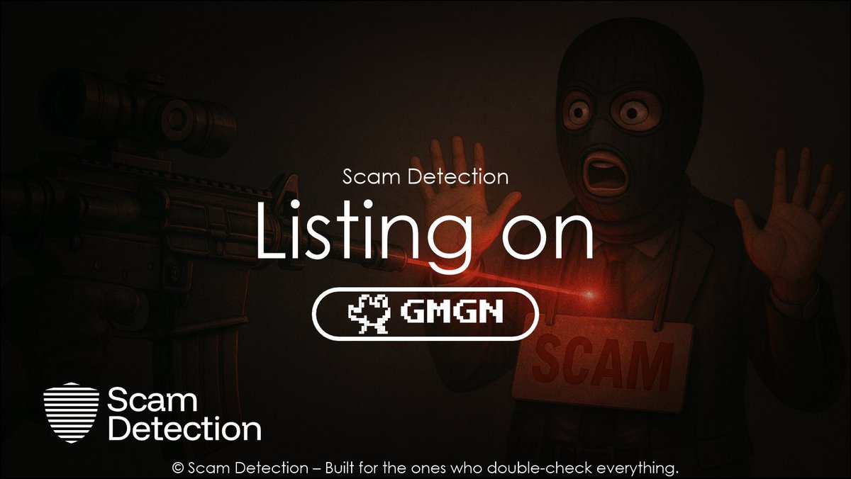 scamdetection_'s tweet photo. Officially listed: $DETECT is on GMGN.
https://t.co/oPRyRtlbWF https://t.co/6TmcwG8Yas