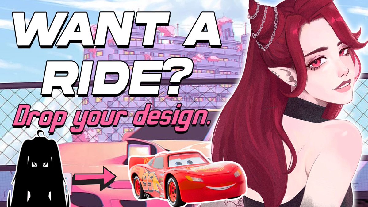 🏁🚨DESIGN REVIEW/VTUBER CAR MATCH UP STREAM 🚨🏁
Ever wondered what kind of car your vTuber would drive? What sort of grease monkey you would be? Supercar, JDM, American Muscle or certified ✨shitbox✨? 

Similar to a 'tier list' stream - Let this IRL cargirl review &amp; match your