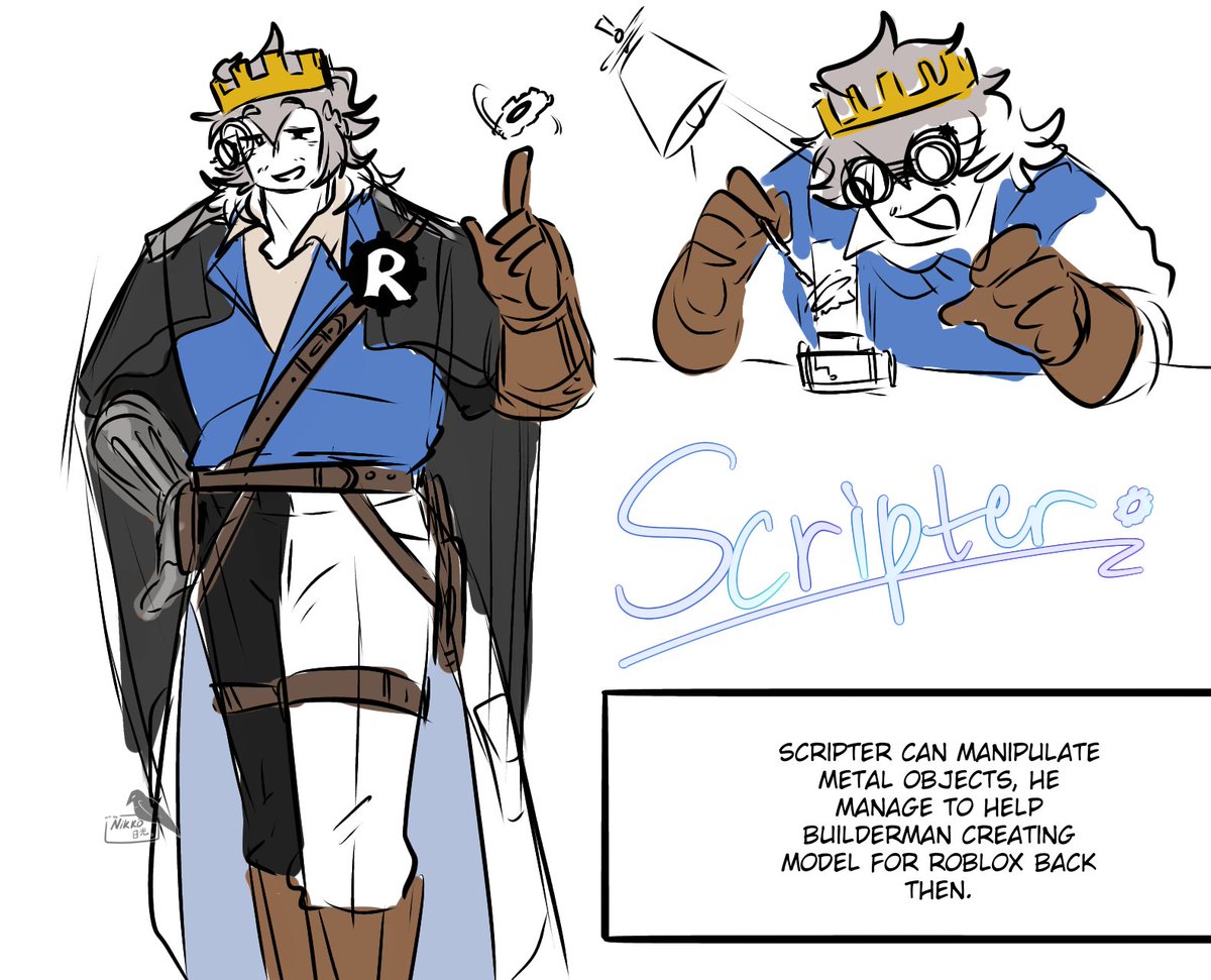 kage_kasai's tweet image. End up making scripter headcanon as well-