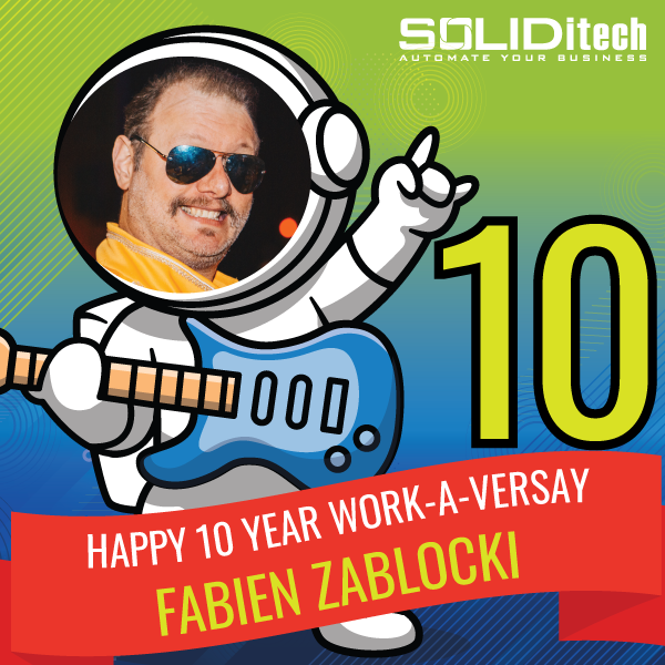 soliditech's tweet image. 10 years of Fabien =
✅ Tech wizard
✅ Calm under fire
✅ DevOps hero

Thanks for a decade of brilliance and stability - Fabien, you’re the calm in the chaos. 💙

#WorkAnniversary #TechOps #SOLIDitech #TeamCelebration