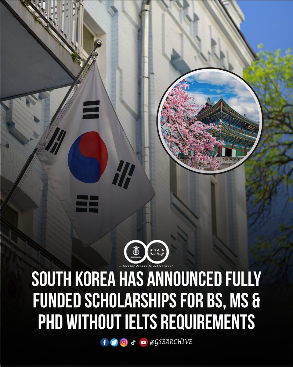 GSBarchive's tweet image. 🇰🇷 Want to study in South Korea without IELTS?
Top unis like KAIST, SNU, Yonsei &amp;amp; more accept MOI letters for fully-funded scholarships!
🎓 Apply: studyinkorea.go.kr
📲 More tips: whatsapp.com/channel/0029Va…
#StudyInKorea #NoIELTS #Scholarships