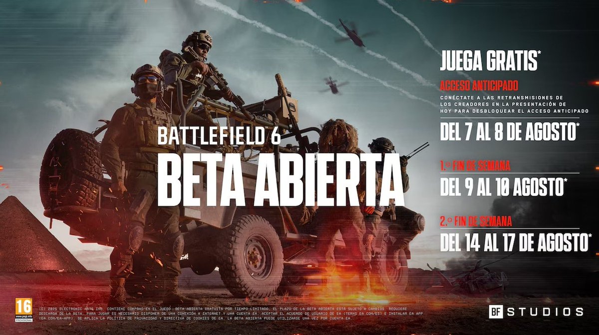 Espero que  <a href="/Alphasniper97/">AlphaSniper97</a> y <a href="/MrxSoki/">Soki</a> 
se equivoquen. Battlefield tiene búsqueda de servidores y lo que ellos comentan del #matchmaking solo será en búsqueda por partida rápida o separando Squad por calidad dentro del mismo servidor. 
#Battlefield6 Beta abierta 9 a 10, 14 a 17