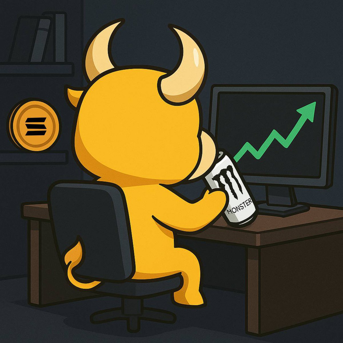 BullMarketSol's tweet image. no sleep szn. here’s your reminder to stay bull’d up.