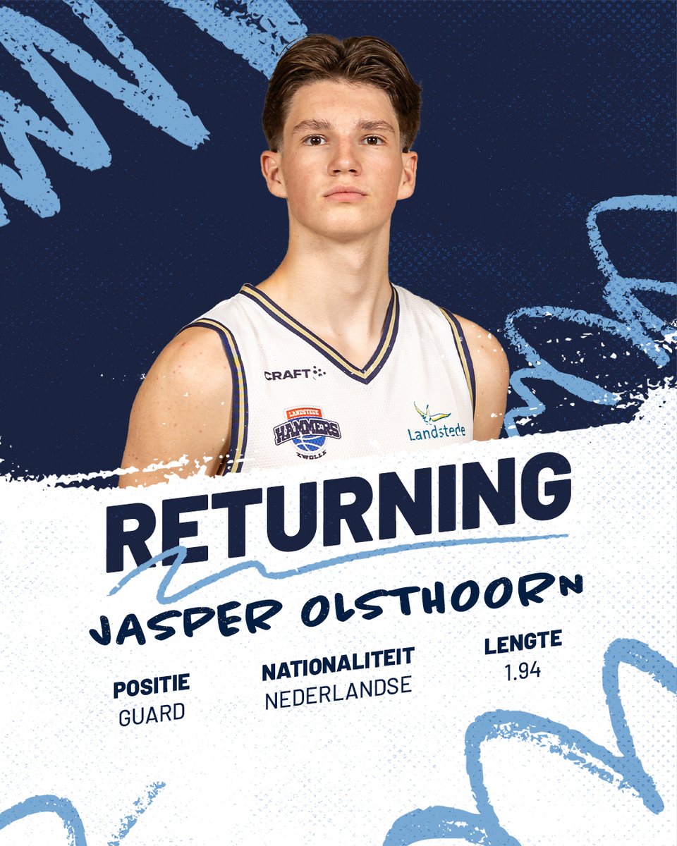 Jasper Olsthoorn maakt ook in 2025-2026 deel uit van het eerste van Landstede Hammers.

Lees het volledige artikel en de reactie van hoofdcoach Bouzin:
🔗 landstedehammers.nl/jasper-olsthoo…

#landstedehammers #hammerforlife #hammertime #letsgohammers