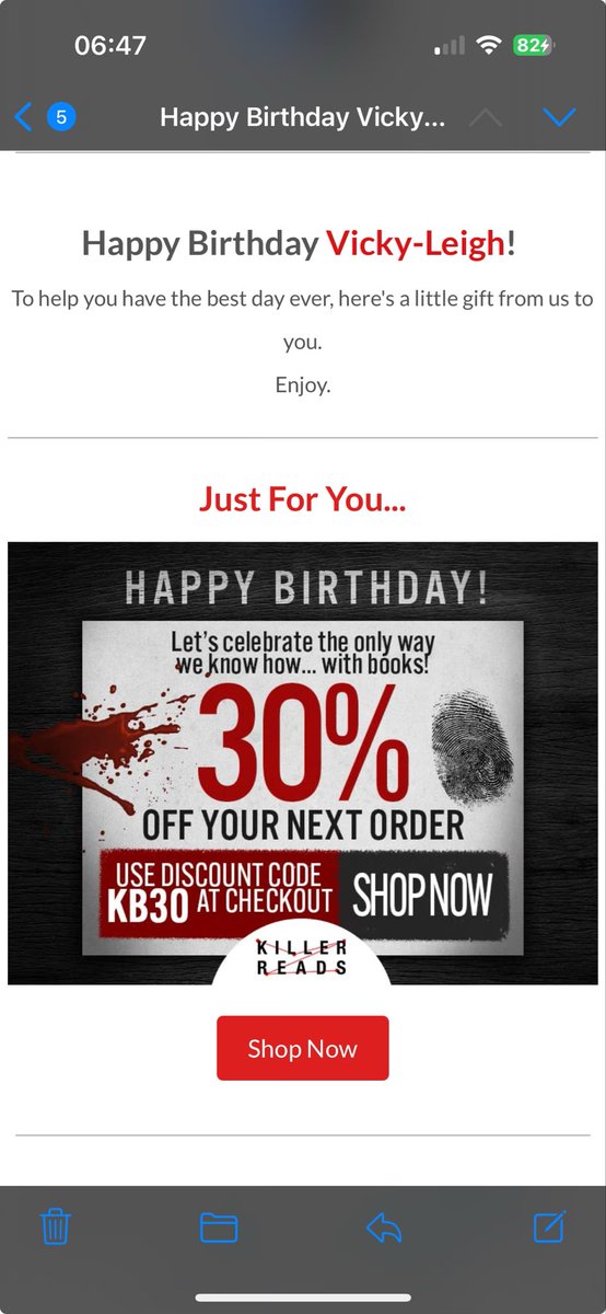 This is the kind of email I love 😉 Thanks
#KillerReads <a href="/HarperCollinsUK/">HarperCollinsUK</a>