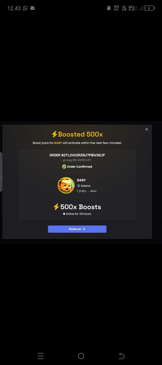 Baby_Toothless's tweet photo. Toothless look This  $BABY 
Just boosted the project on dexscreener and also on dextools. You should look into it. Based Dev Moon Hard today 
@baby_sol_2 https://t.co/vMpu535kPd