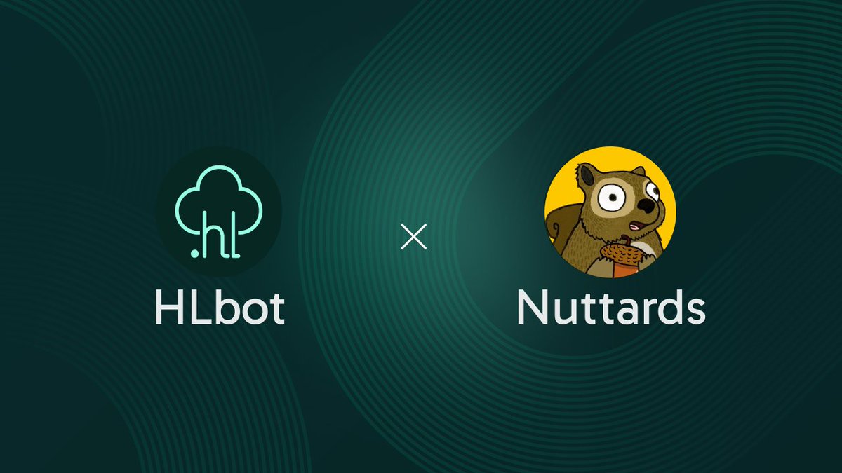 hlbot_hl's tweet photo. HLbot x Nuttards collab announcement

@nuttardios is a NFT project team based on Hyperliquid ecosystem with a banger community it's about to launch their FREE NFT minting soon !
Come and join the community: https://t.co/59lssXdx2I

To celebrate our partnership, we're giving away 10 FCFS spots for HLbot community ! 
Here's a simple mission:
Like + RT this posting
Follow @nuttardios & @hlbot_hl

@hlbot_hl is the community-focused Telegram trading bot built for the Hyperliquid trenches. It’s built for Hyperliquid trenches and helps traders connect with their Telegram groups so they can trade together in a more social way.

Winners will be raffled and the list will be announced soon !