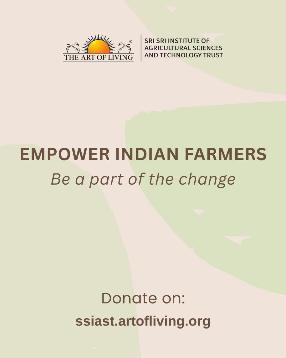 SSIAST's tweet image. The Art of Living’s Sri Sri Institute of Agricultural Sciences and Technology Trust (AOL SSIAST) has signed landmark MoUs with:
🔸 Bharatiya Beej Sahakari Samiti Limited (BBSSL) 
🔸 National Cooperative Organics Limited (NCOL) 

#SSIAST #BBSSL #NCOL #MoU