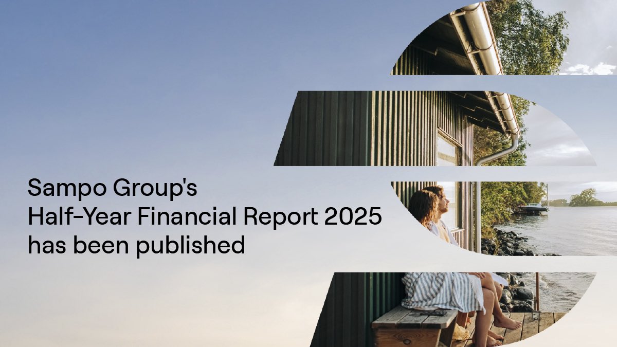 Sampo's Q2 result has been published. All result materials are available at sampo.com/result #SampoQ225 #SampoPlc