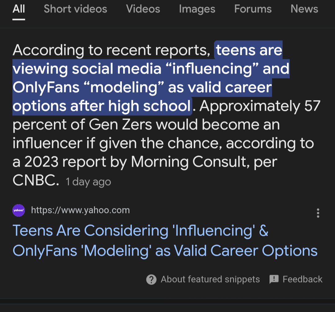 elitewolf712's tweet photo. Articles are coming out saying that teens as young as 12-16 are considering onlyfans as a career path this is absolutely sad https://t.co/FRk9r4atGr
