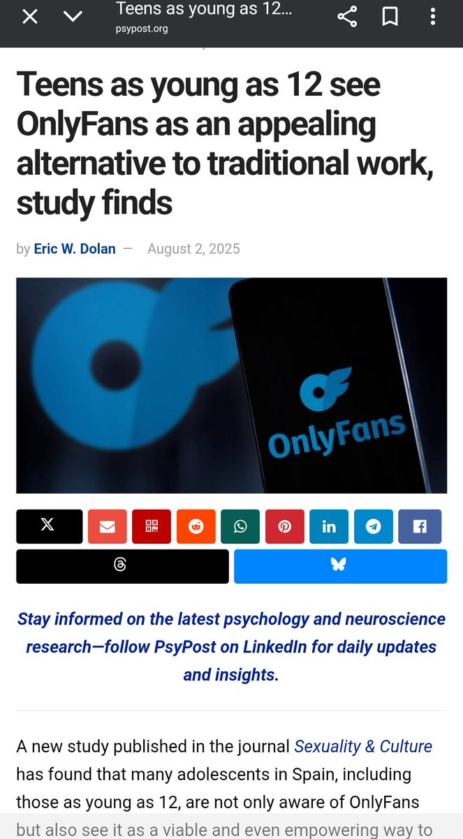 Articles are coming out saying that teens as young as 12-16 are