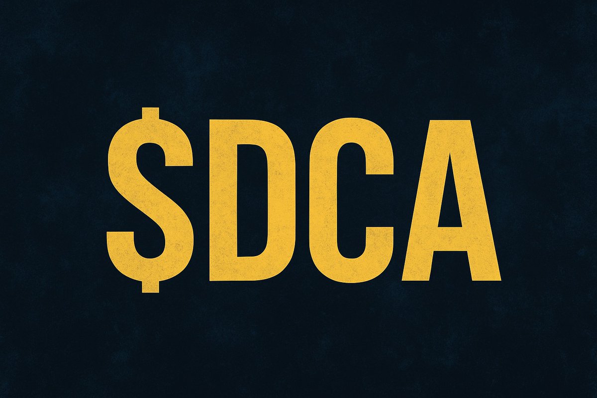 Simply put: it's in the numbers

$DCA = Discipline + Creativity + Action

D (4) = Discipline, structure, steady accumulation
C (3) = Creativity, culture, memetic spread
A (1) = Action, belief, the decision to start

Together:
D(4) + C(3) + A(1) = H(8) -&gt; Power; Mastery, Abundance