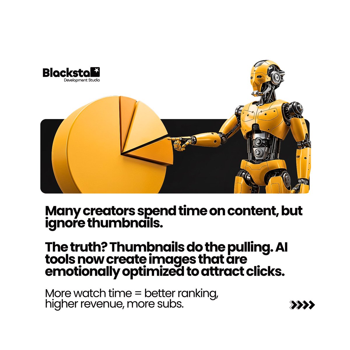 BlackstarDevSTU's tweet photo. You hustle to create great video content, but is your thumbnail pulling its weight? The right first impression could boost watch time by 50%. Use AI to craft and optimize thumbnails. Make your visuals work hard!
#AIThumbnails #VideoMarketing #ContentCreators #WatchTime https://t.co/DwILQKMRrz