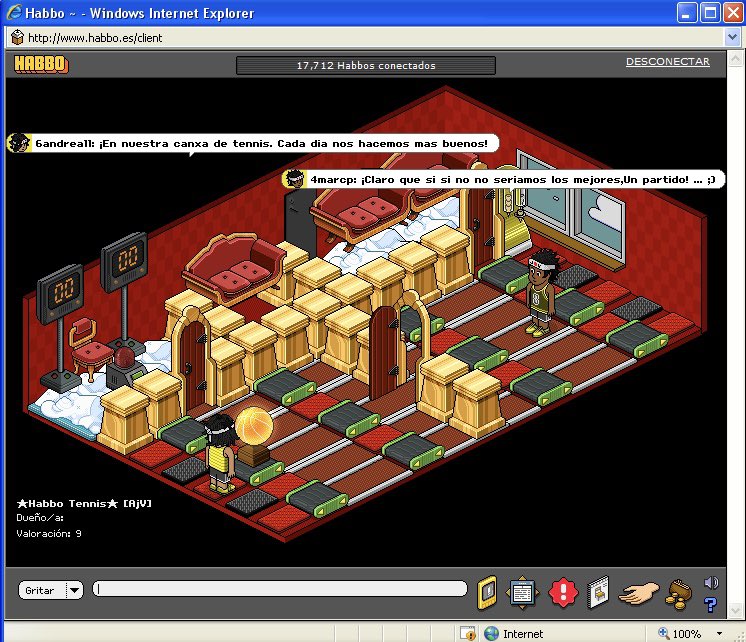 Este es uno de mis recuerdos favoritos de <a href="/Habbo/">Habbo</a> <a href="/ESHabbo/">Habbo ES/MX</a> siempre me ha gustado crear juegos para la Comunidad. El tenis era super divertido 🎾🕹️ #Habbo #Habbo25 🎈🎂🥳🫶🏼🥺 año 2008