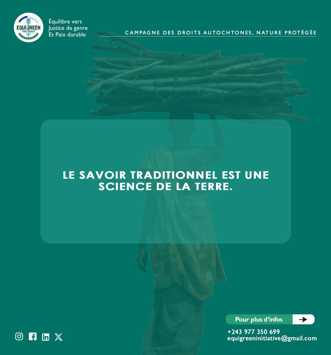 #Jour3 : L’expertise écologique des peuples autochtones est précieuse. Elle complète la recherche moderne pour une conservation plus efficace et respectueuse.

#JIAutochtones25
#DroitsAutochtones
#ConservationInclusive