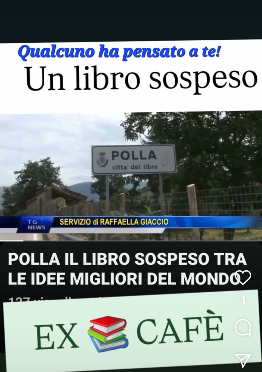 Unica idea per diffondere ovunque il libro, perchè
facebook.com/UNLIBROSospeso/
ne vale due!
#librosospeso "Qualcuno ha pensato a te"