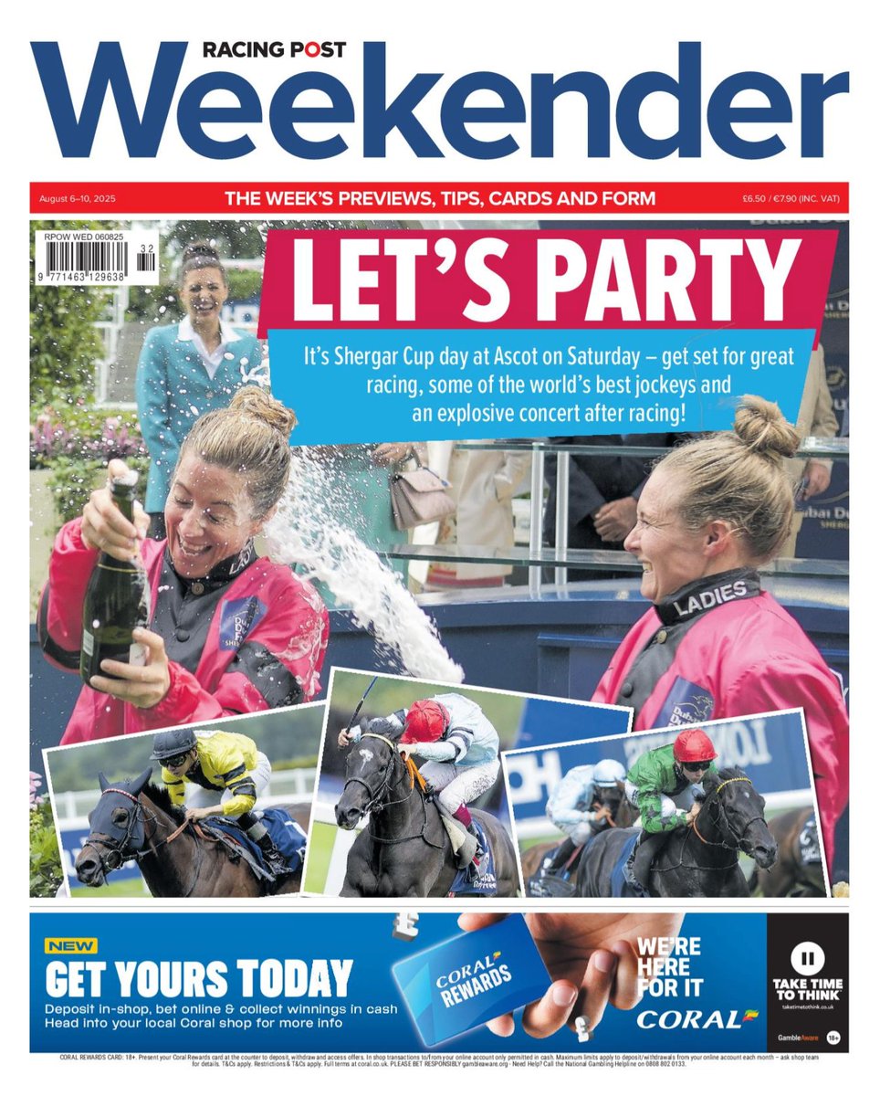 Weekender (@rpweekender) on Twitter photo Inside this week's <a href="/RPWeekender/">Weekender</a> ๐๏ธ
๐ฐ All the week's cards, form, stats and results
๐ฃ๏ธ Alistair Jones with the big talking points
๐ Paul Kealy with three ante-post selections
โ๏ธ Tipping panellists have their say on Saturday's televised action
PLUS much more.... IT'S OUT NOW! Inside this week's <a href="/RPWeekender/">Weekender</a> ๐๏ธ
๐ฐ All the week's cards, form, stats and results
๐ฃ๏ธ Alistair Jones with the big talking points
๐ Paul Kealy with three ante-post selections
โ๏ธ Tipping panellists have their say on Saturday's televised action
PLUS much more.... IT'S OUT NOW!