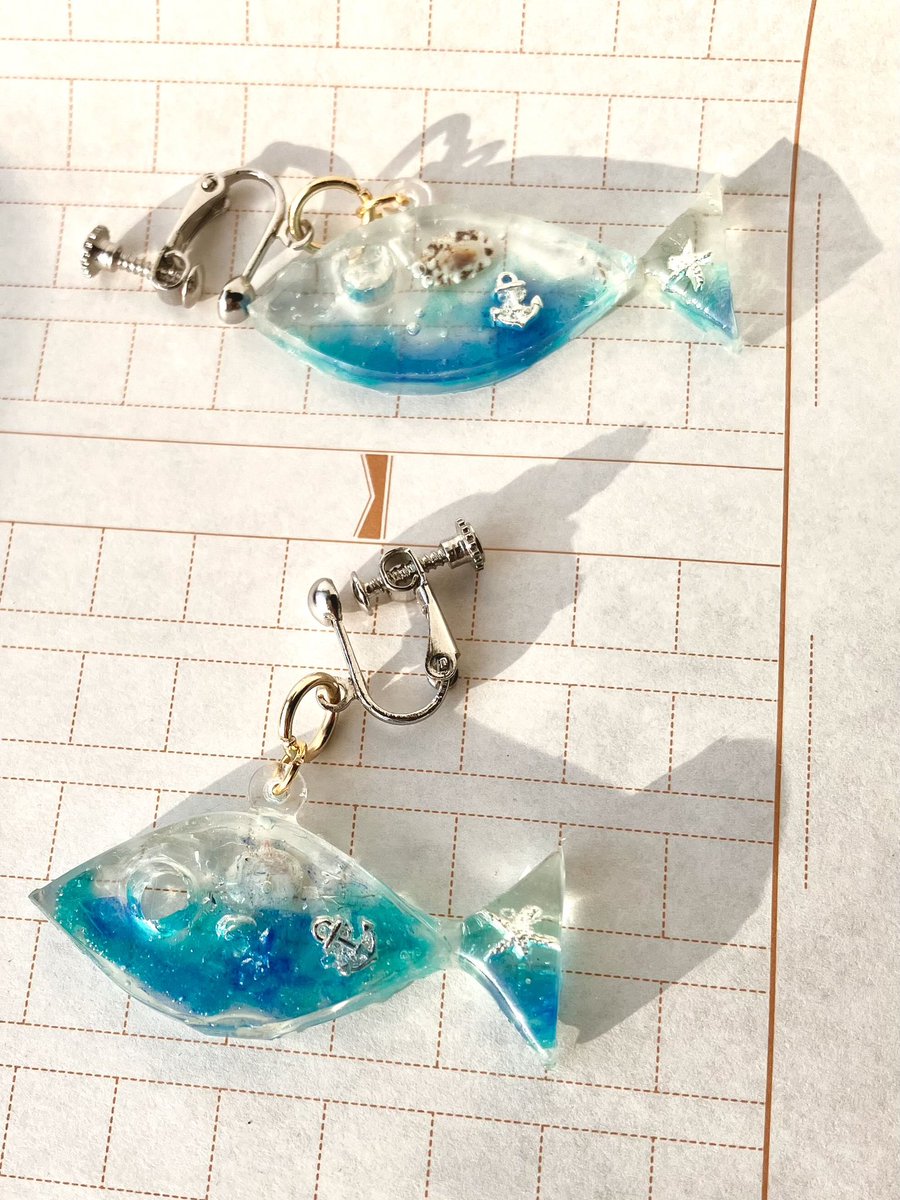 お魚イヤリング