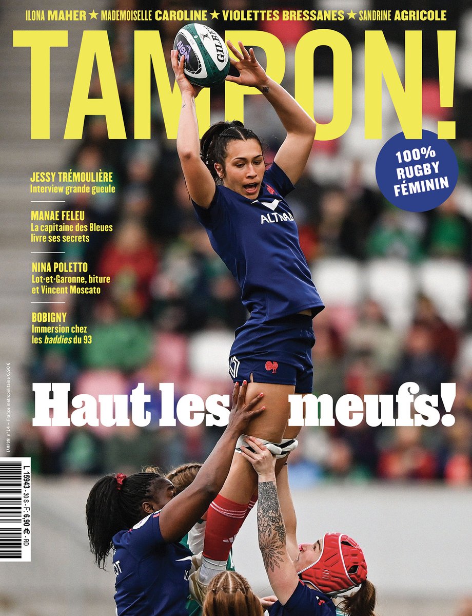 Deux interviews folles avec Jessy Trémoulière et Nina Poletto, le portrait de Manae Feleu, capitaine des Bleues, l'histoire rocambolesque de la première coupe du monde, une immersion à Bobigny, etc 
Le nouveau Tampon! est dans les kiosques ou ici urls.fr/y8lAFP