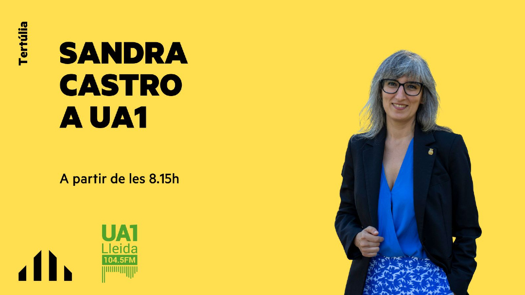 ERC a la Paeria #LaTevaLleida (@ercpaeria) on Twitter photo 🎙️ TERTÚLIA 🎙️
🙌 La regidora <a href="/scastrobay/">Sandra Castro 🎗</a> participarà a la tertúlia d' <a href="/Ua1FM/">UA1 Lleida Ràdio</a>. ⏰ A partir de les 8.15 hores.
📻 En directe a ua1.cat o bé al 104.5 de la FM. 🎙️ TERTÚLIA 🎙️
🙌 La regidora <a href="/scastrobay/">Sandra Castro 🎗</a> participarà a la tertúlia d' <a href="/Ua1FM/">UA1 Lleida Ràdio</a>. ⏰ A partir de les 8.15 hores.
📻 En directe a ua1.cat o bé al 104.5 de la FM.