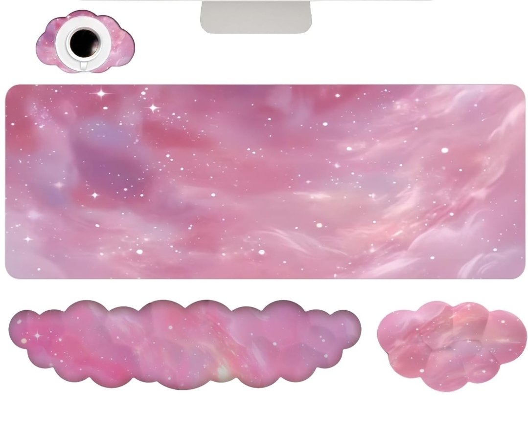 Bought this 🌸dreamy🌸 new desk mat set for filming reasons 😘

Any guesses? 👀