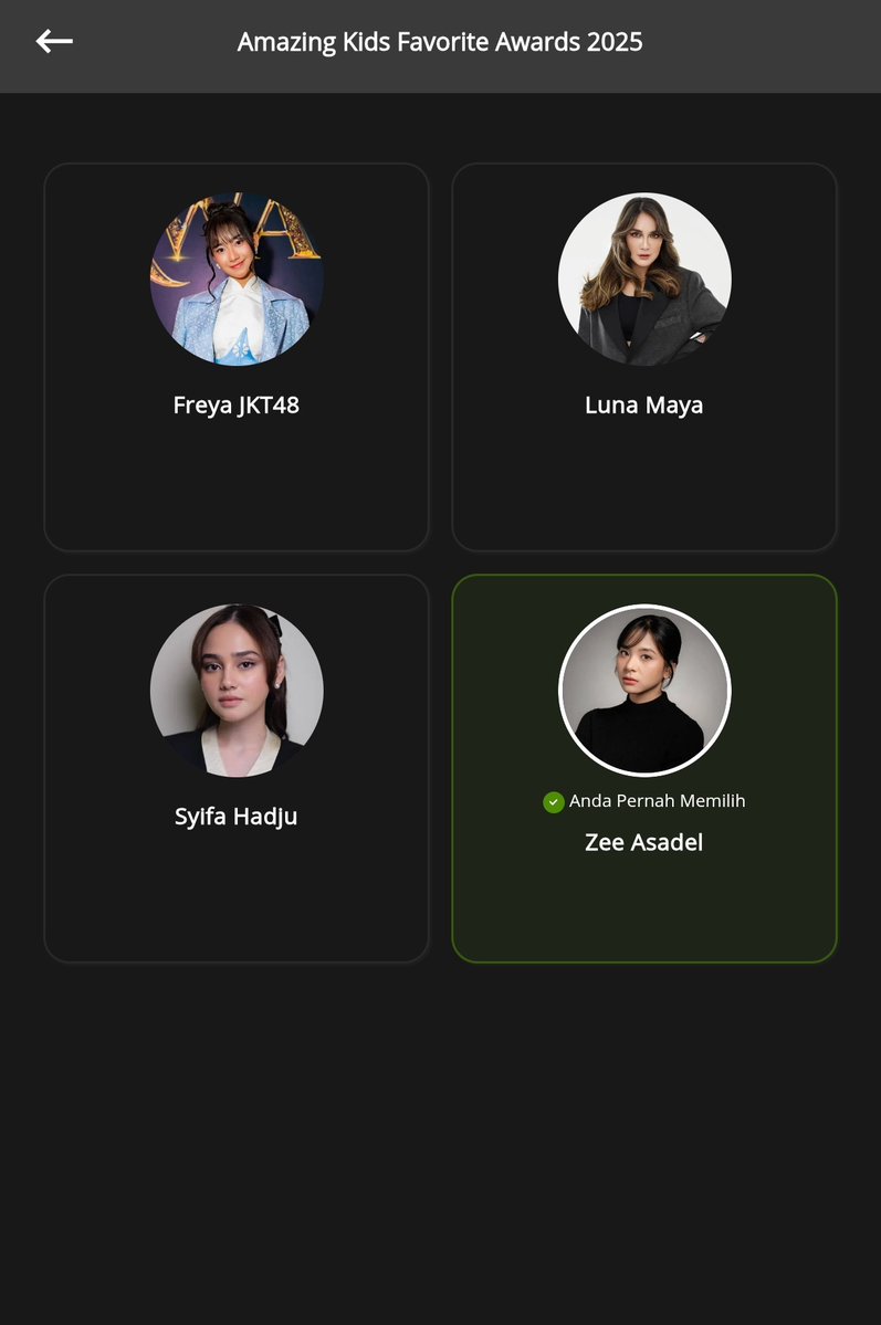 ZeeMotion (@zeemotionid) on Twitter photo ‼️H-1 Periode Voting Ditutup ‼️
Periode voting untuk Amazing Kids Favorite Awards 2025 akan berakhir besok!
Kalian sudah setoran vote buat <a href="/_zeeasadel/">Zee Asadel</a> di aplikasi RCTI+ hari ini? 🧐
Jangan lupa jatah vote-nya hari ini dipakai, ya! ‼️H-1 Periode Voting Ditutup ‼️
Periode voting untuk Amazing Kids Favorite Awards 2025 akan berakhir besok!
Kalian sudah setoran vote buat <a href="/_zeeasadel/">Zee Asadel</a> di aplikasi RCTI+ hari ini? 🧐
Jangan lupa jatah vote-nya hari ini dipakai, ya!