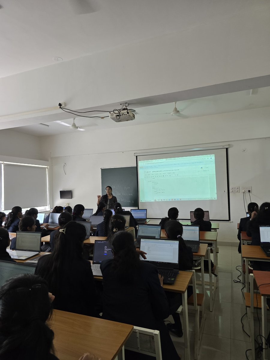 rlsbca's tweet photo. Glimpses of Certification Course on Python for Machine Learning for 5th Semester A Division Students.

#klesociety #rlsbca #rlsibca #rlsbcabelagavi
#autonomouscollege #klebcabelagavi #certificationsAtRlsBca #certificationcourse
#python #machinelearning #machinelearningtools https://t.co/STv2ypVAGr